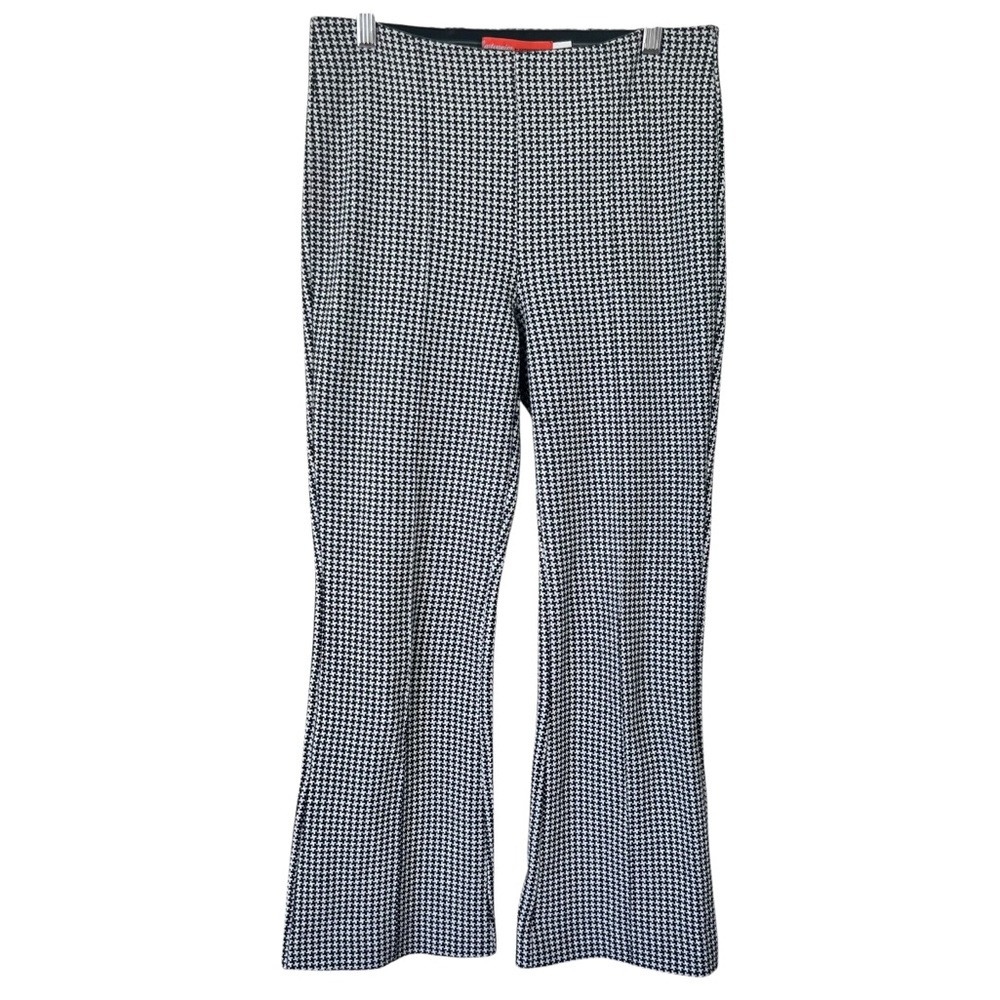 Anthropologie Cartonnier Houndstooth Cropped Kick Flare Pants